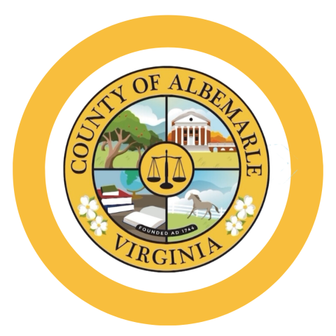 Albemarle County Office of Equity and Inclusion logo in a yellow circle