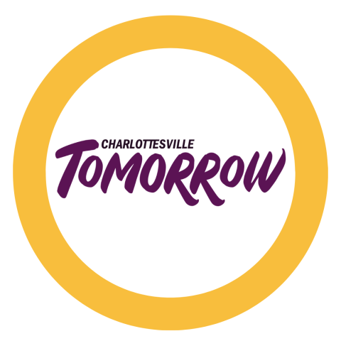 Charlottesville Tomorrow logo in a yellow circle